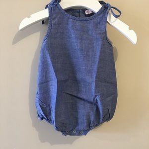 Denim baby romper